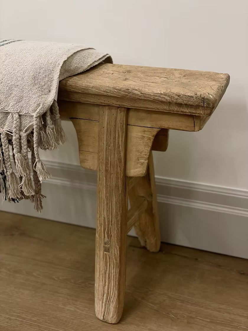 Hazel Vintage Wood Bench